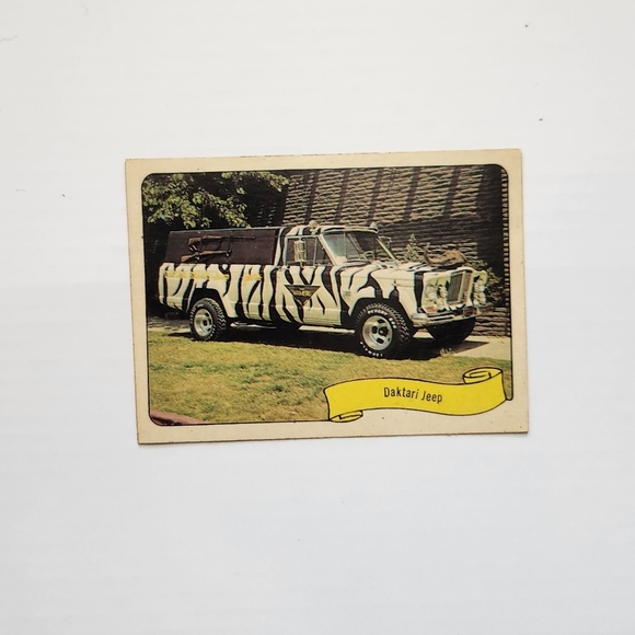 fleer Other - 🦓 Vintage 1970 Fleer GEORGE BARRIS Kustom City Sticker - DAKTARI JEEP 🦁